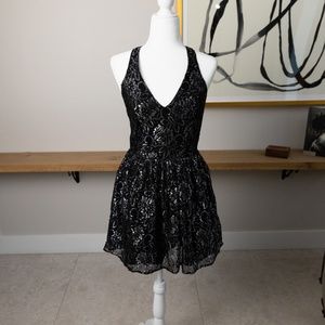 Free Press Black Short Cocktail Dress. XS. Exposed Back. NEW